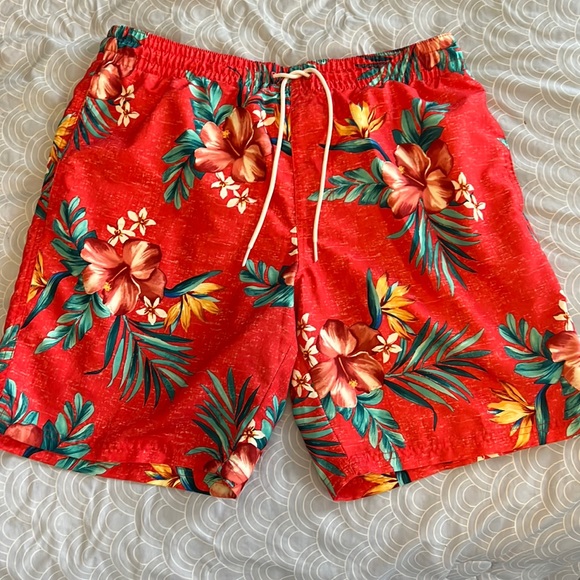 Mens Hawaiian Swim Trunks - Picture 1 of 9